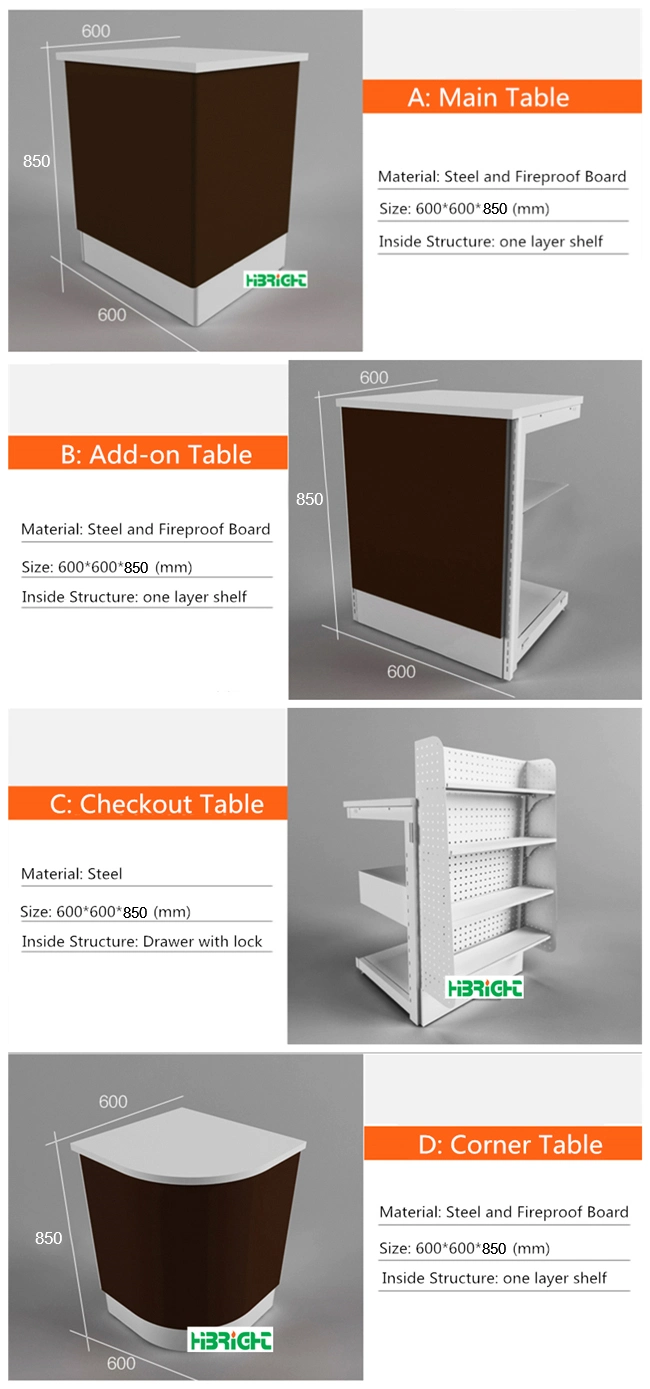 Convenience Store Cashier Table Desk Straight Sales Checkout Counter