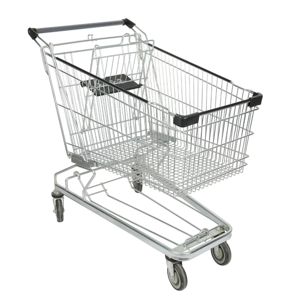 150L Germany Steel Zinc Supermarket Shopping Cart Trolley