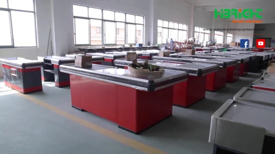 Supermarket Retail Equipment Checkout Counter with Conveyor Belt