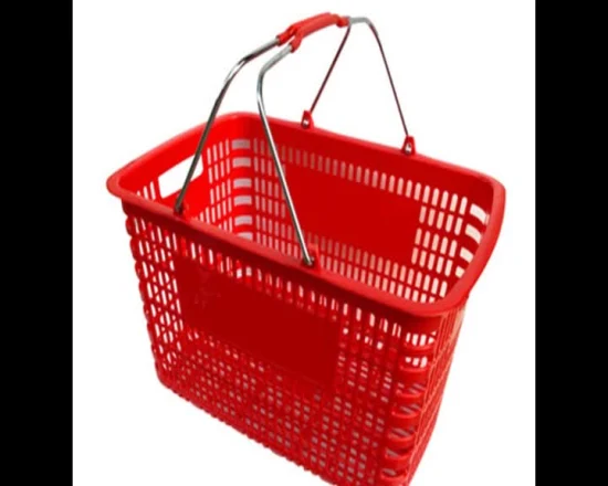 Wholesale Retail Store Display Shopping Basket Hand Held Grocery Store Supermarket Plastic Shopping Basket